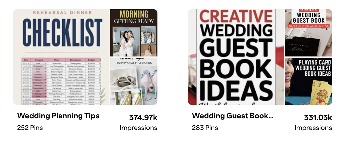 Pinterest boards