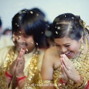 traditional Cambodian wedding ceremony bride and groom