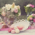 plate of macaroons for styled shoot