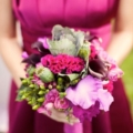 colorful pink wedding bouquet
