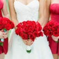 red rose bridal bouquets
