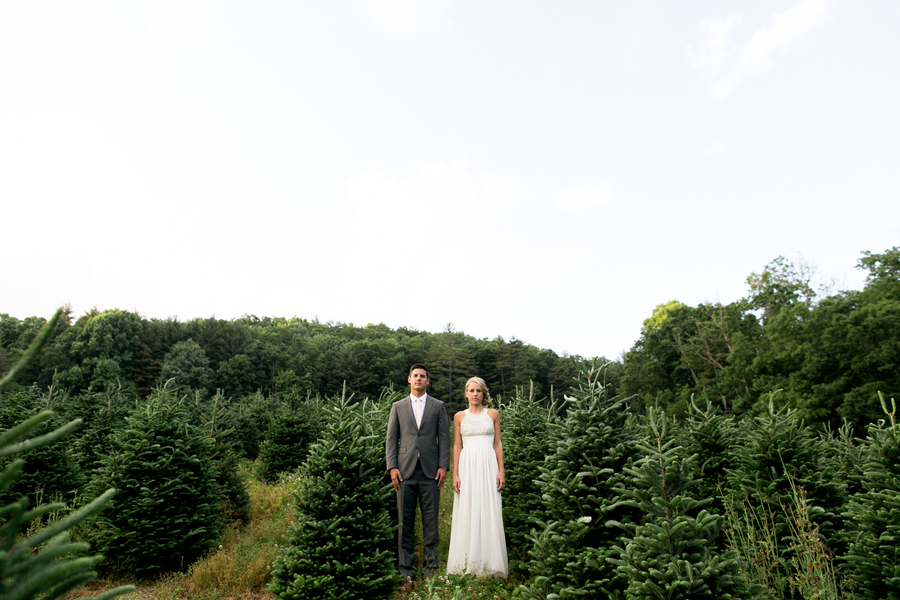 Christmas Tree Farm Wedding in the Summer