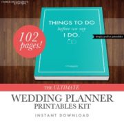 wedding planning printable kit