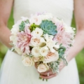 handmade succulent wedding bouquet