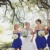 bridesmaids in ultramarine blue dress