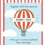 Hot Air Balloon Wedding Invitation