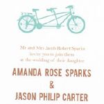 Tandem Bike Wedding Invitation