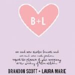 Heart Initials Wedding Invitation Template