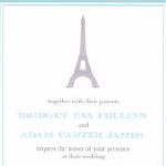 paris Eiffel Tower Free Wedding Invitation