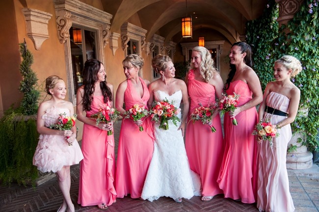 mismatched bridesmaid dresses same color