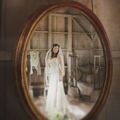 Bride in mirror