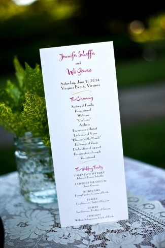 wedding wine list