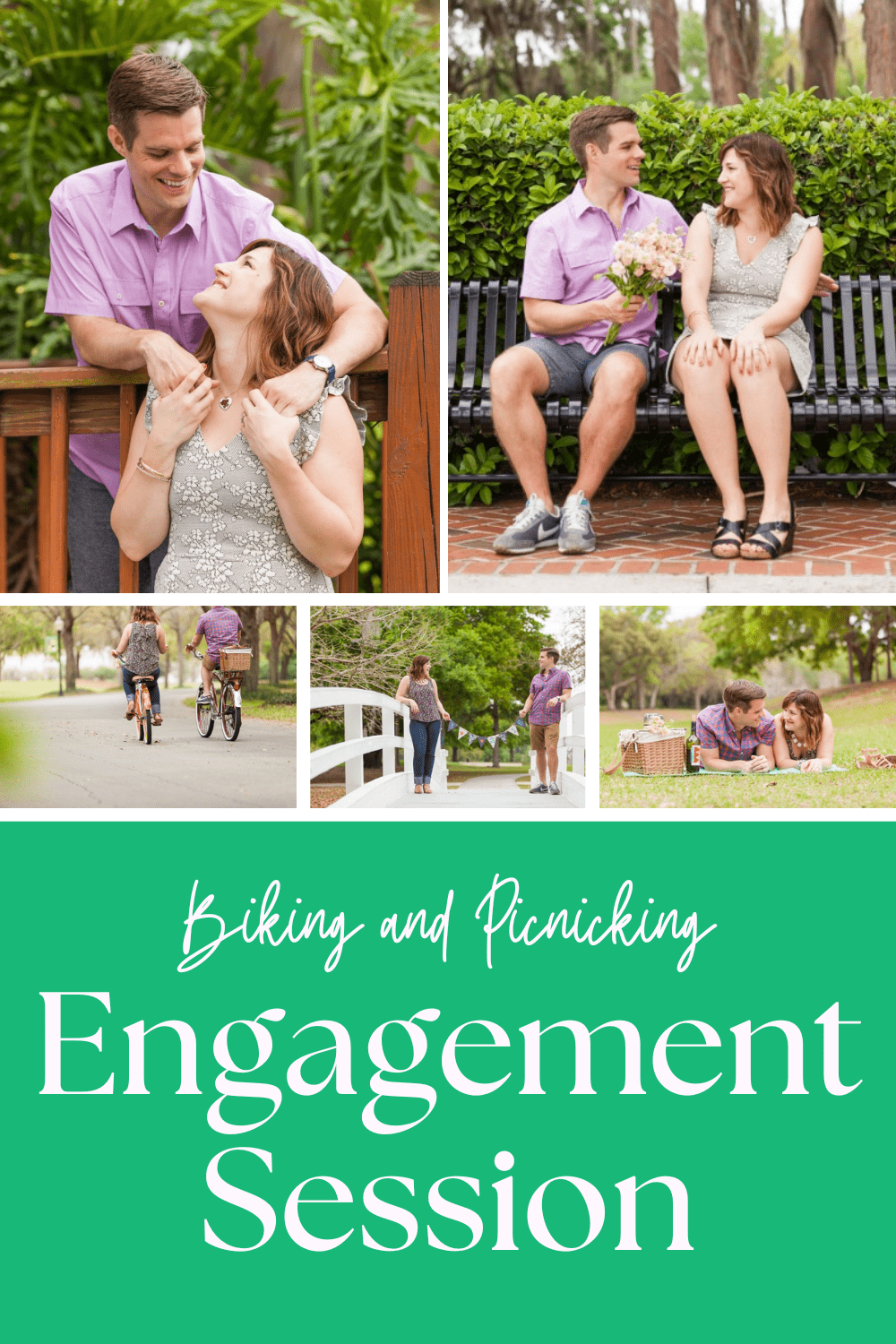 Biking and Picnicking Engagement Session - Orlando, FL