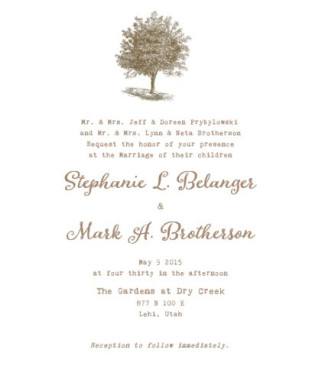 Tree of Life Invitation & RSVP - Love & Lavender