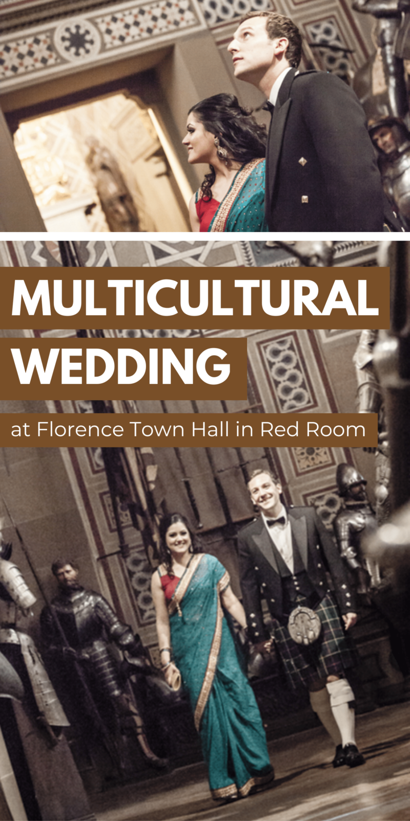 Multicultural Wedding at Florence Town Hall in Red Room