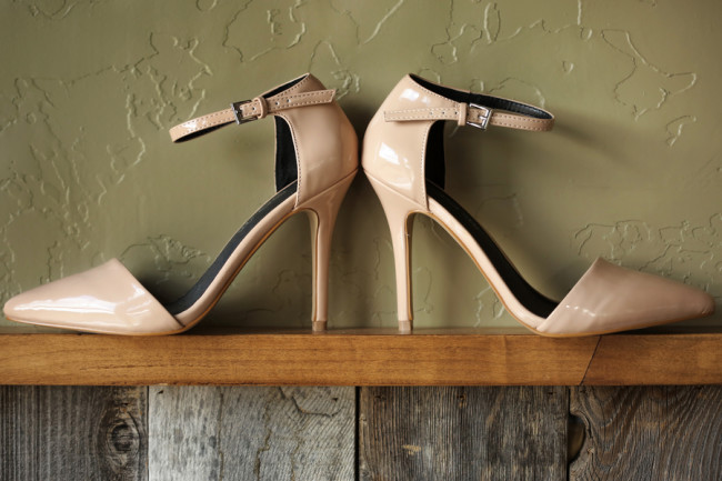 Nude Ankle Strap Pumps for Wedding & Nighttime Wear - Love Lavender