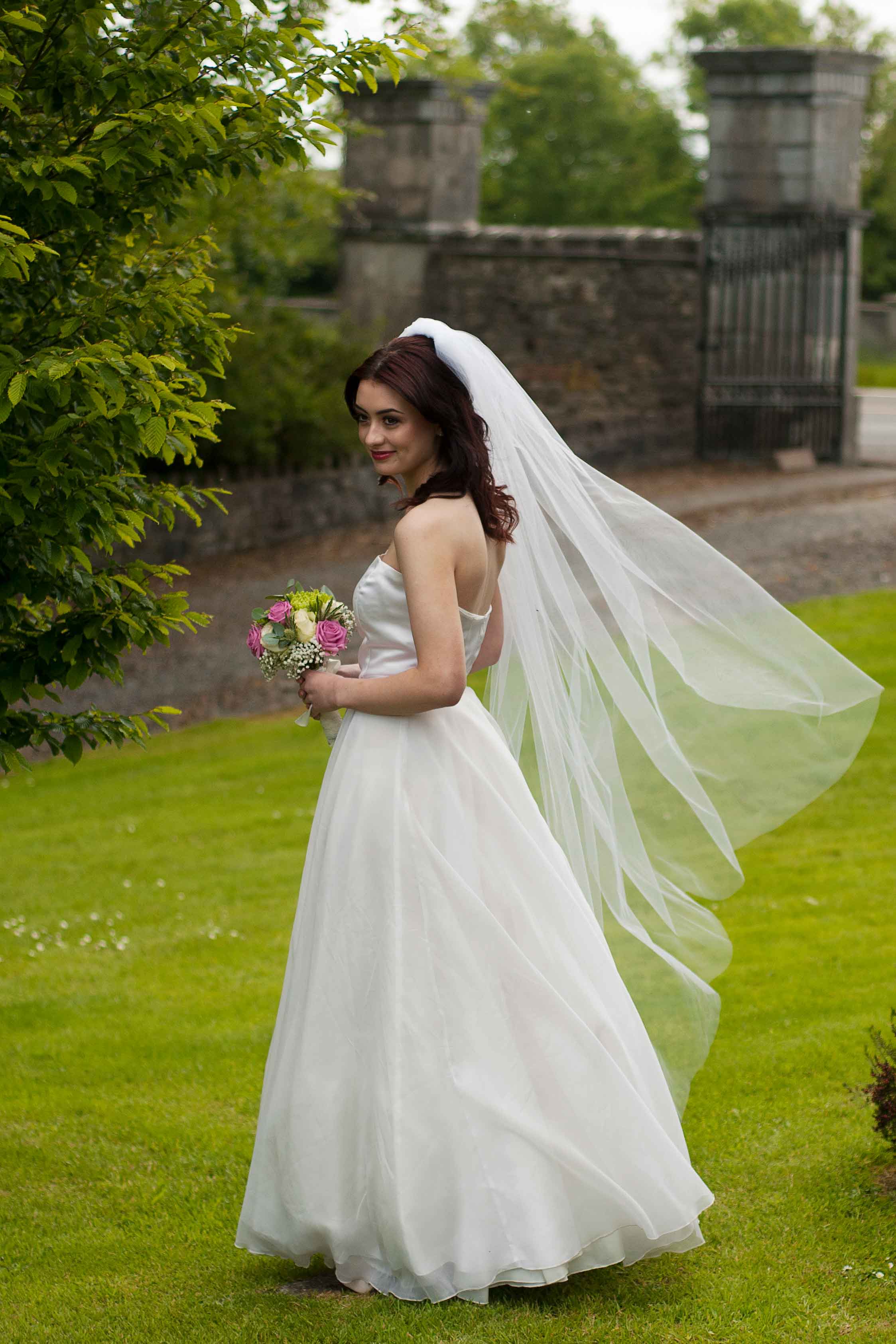 knee length veil