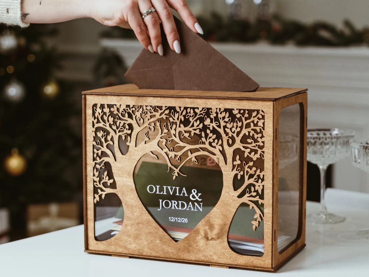 Personalized Wedding Card Box