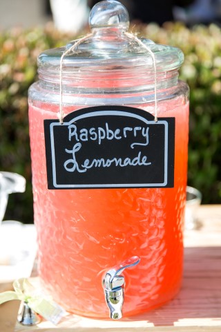 Raspberry Lemonade for outdoor wedding reception 