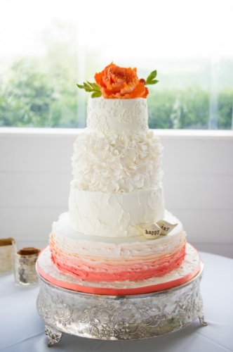 ombre cake on stand