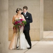 bride and groom at luce loft