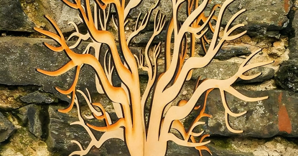Lasercut Wooden Freestanding 3D Wishing Tree