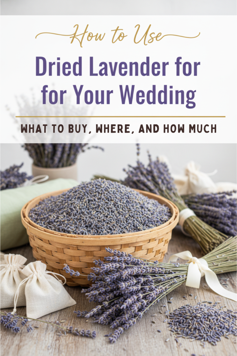 How to Use Dried Lavender for Your Wedding: Bulk, Bunches, and Buds