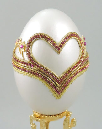 Pink Hearts of Love Engagement Ring Box faberge eggs