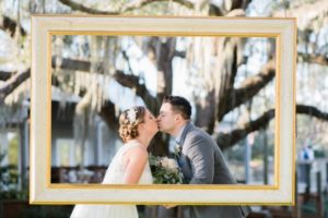 bride and groom picture frame photo