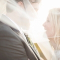 newlyweds under the veil
