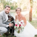 newlyweds with pooch