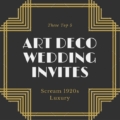 Gold Art Deco Invitation