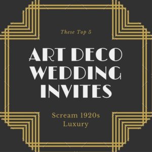 Gold Art Deco Invitation