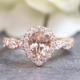 morganite diamond engagement ring feature