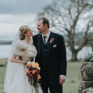 newlyweds outdoors in Northern Ireland