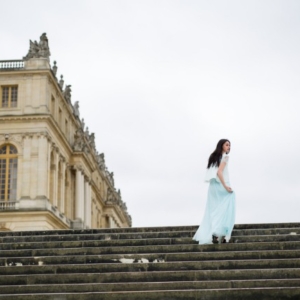 walking up Versailles steps