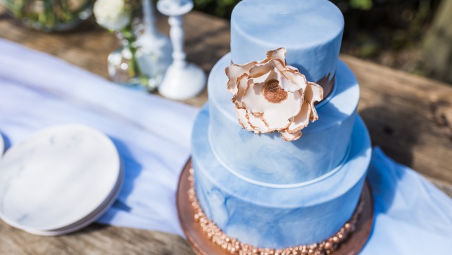 Styled Castle Wedding in Dusty Blue + Copper Tones