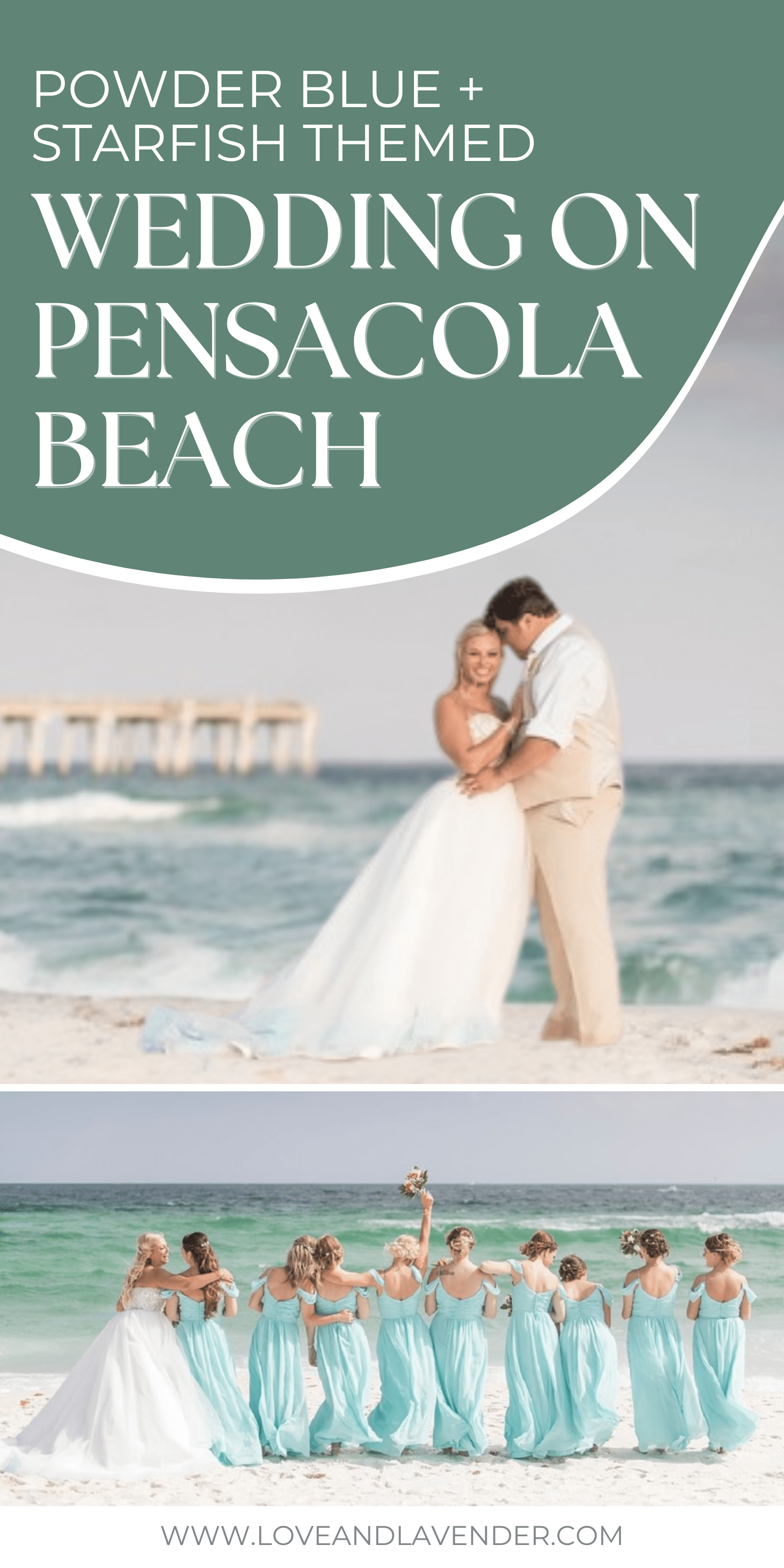 Powder Blue + Starfish Themed Wedding on Pensacola Beach