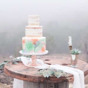 cake with foggy background