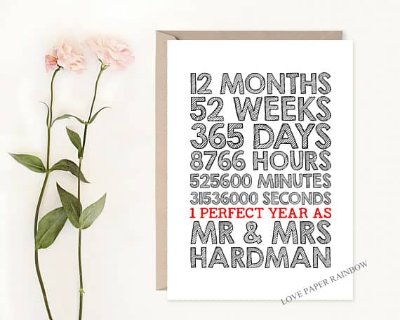 First Anniversary Gifts For Couples, Husband Anniversary Gift, Paper Anniversary  Gift, 1st Anniversary Custom Sign - Stunning Gift Store
