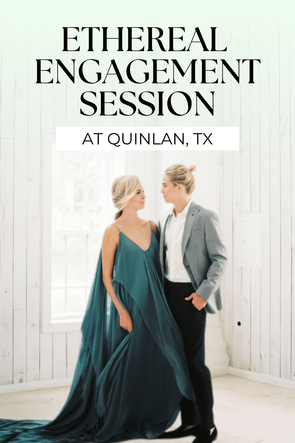 Ethereal Engagement Session at the White Sparrow Barn Quinlan, TX