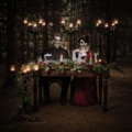 couple at forest table