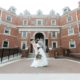 university wedding setting