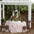styled table outdoors
