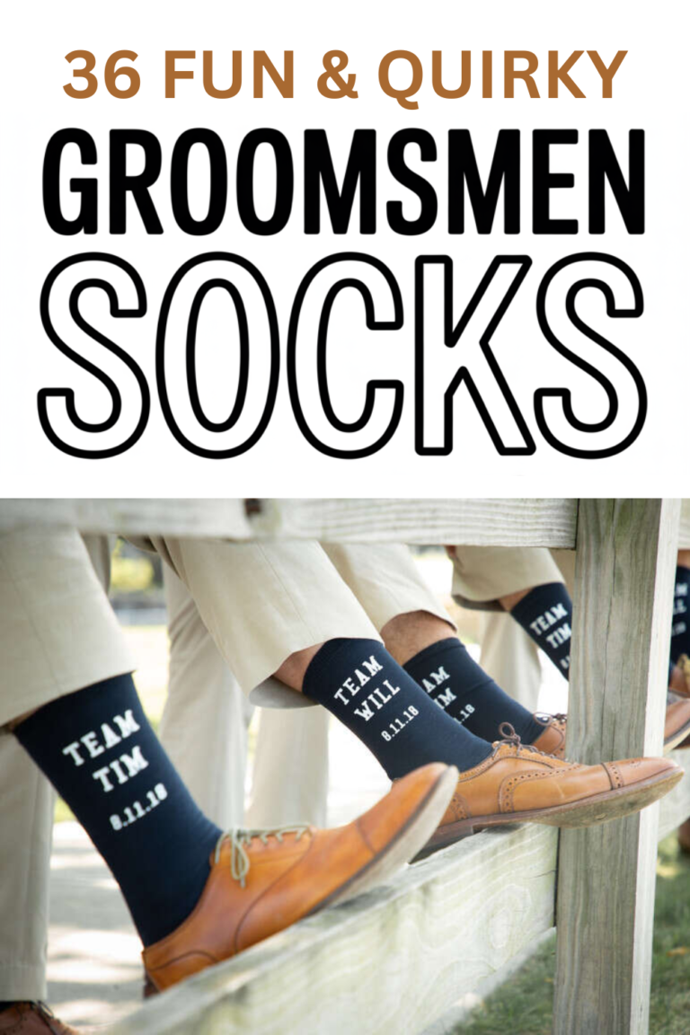 36 Fun Groomsmen Sock Ideas for Instagrammable Wedding Moments!