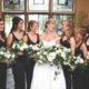 bridesmaids with bouquets