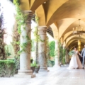 newlywed portrait at Villa Siena