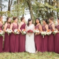 rouge bridesmaid dresses