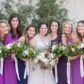 bridesmaids with bouquets