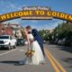 dip kiss under Welcom to Golden arch